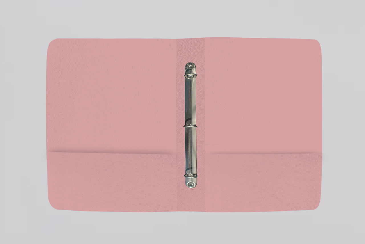 Binder - Pink and White, Floral