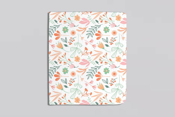 Binder - Pink and White, Floral