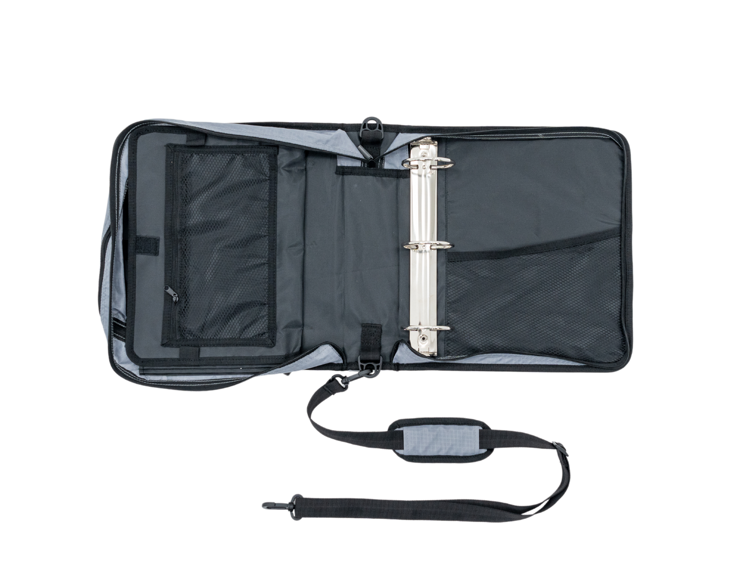 Zipper Binder - Black, Solid Color